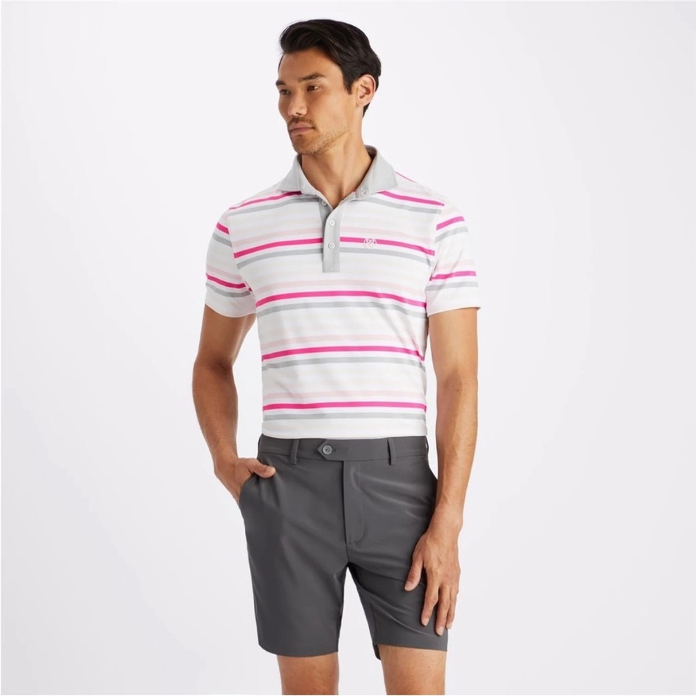 G/FORE Favourite Stripe Tech Jersey Golf Polo